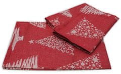 Home Elements  Sada 3 utěrek z egyptské bavlny 50*70 cm, Stromky červené
