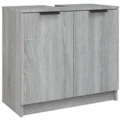 Greatstore Koupelnová skříňka šedá sonoma 64,5x33,5x59 cm kompozitní dřevo