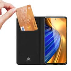 Dux Ducis Skin Pro knížkové kožené pouzdro na Xiaomi Poco F4 5G, černé