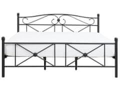 Beliani Černá kovová postel s rámem 180 x 200 cm RODEZ