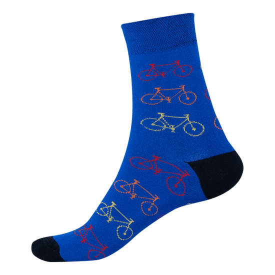 WiTSocks Veselé Ponožky Kolo modré