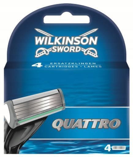 Wilkinson Sword náboje do holicích strojků sword quattro 4 ks.