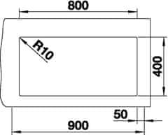 Blanco SUBLINE 800-U dřez pod desku černá granit 526 005 - Blanco