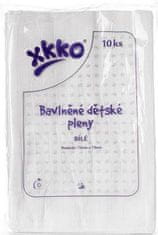 XKKO KIKKO Pleny bavlněné Classic 80x80 (10 ks) – bílé