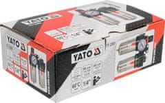 YATO Regulátor tlaku vzduchu 1/4", max. 0,93MPa, s filtrem (90ccm) a přimazáváním (60ccm)