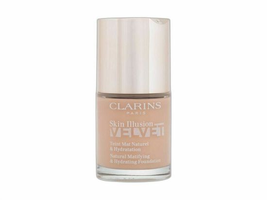 Clarins 30ml skin illusion velvet, 107c, makeup