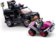 InnoVibe Sluban Policie M38-B0653 SWAT vyzbrojený vůz a zloděj na 4-kolce