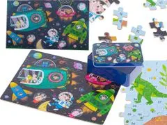 InnoVibe Dětské puzzle s čísly - vesmír a dinosauři