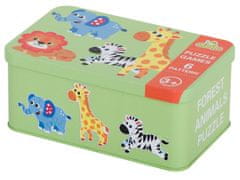 InnoVibe Puzzle v plechové krabičce Safari zvířátka - 25 dílků