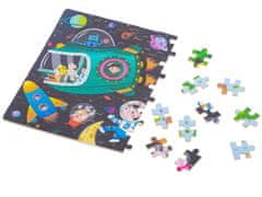 InnoVibe Dětské puzzle s čísly - vesmír a dinosauři