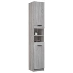 Greatstore Koupelnová skříňka šedá sonoma 32x34x188,5 cm kompozitní dřevo
