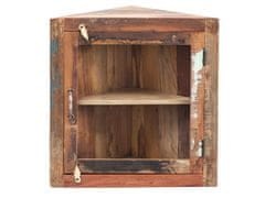 Woodkings  Rohová horní skříňka do koupelny Gautama z recyklovaného dřeva 