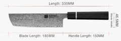 Xinzuo  Kuchyňský nůž Nakiri 7" XINZUO OSAKA 67 vrstev damaškové oceli 