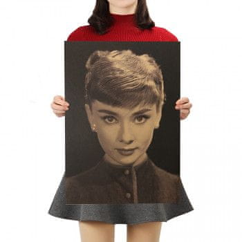 Tie Ler  Plakát Audrey Hepburn 51,5x36cm Vintage č.16