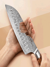 Xinzuo  Santoku nůž 7" XINZUO LAN 73 vrstev damaškové oceli 