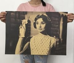 Tie Ler  Plakát Audrey Hepburn 51,5x36cm Vintage č.81 