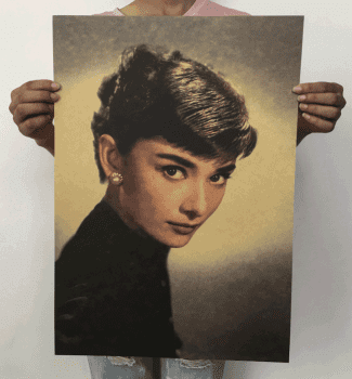 Tie Ler  Plakát Audrey Hepburn 51,5x36cm Vintage č.80