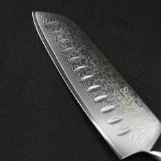 Sunnecko  Kuchyňský Santoku nůž 7" Sunnecko 73 vrstev damaškové oceli 