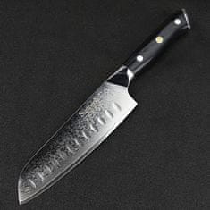 Sunnecko  Kuchyňský Santoku nůž 7" Sunnecko 73 vrstev damaškové oceli 