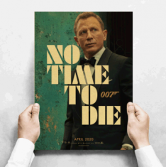 Tie Ler  Plakát James Bond Agent 007, Daniel Craig, No Time to Die č.171, 29.7 x 42 cm 