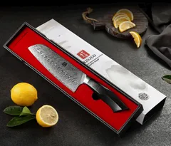 Xinzuo  Santoku nůž 7.3" XINZUO ŠIGA 67 vrstev damaškové oceli 