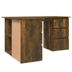 Vidaxl Rohový psací stůl kouřový dub 145x100x76 cm kompozitní dřevo