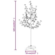 Vidaxl Rozkvetlá třešeň s 84 teplými bílými LED 120 cm