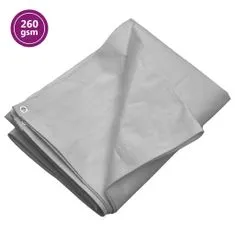 Greatstore Plachta 260 g/m² 3 x 4 m šedá HDPE