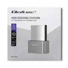 Qoltec Dokovací stanice HDD/SSD | 2,5"/3,5" SATA | USB 3.0