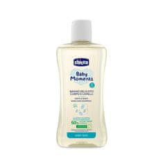 Chicco Šampon jemný na vlasy a tělo Baby Moments 92 % přírodních složek 200 ml