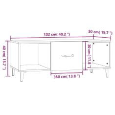 Vidaxl Konferenční stolek černý 102 x 50 x 40 cm kompozitní dřevo