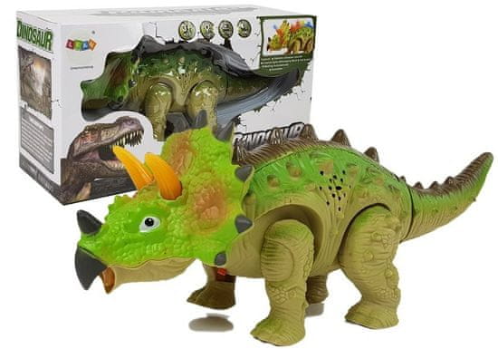 shumee Dinosaurus Triceratops Green na baterie