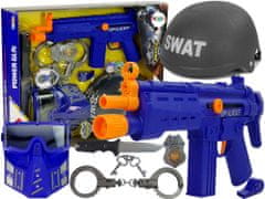 shumee SWAT Police Set Mask Helmet Badge Gun 36 cm