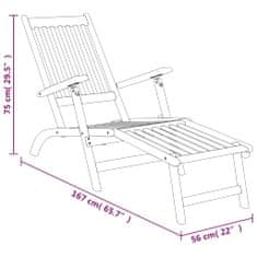 Vidaxl Zahradní skládací křesla s podnožkami 2 ks masivní akácie