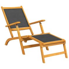 Petromila Skládací zahradní židle 2 ks masivní akáciové dřevo a textilen