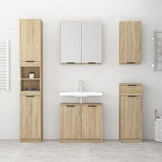 Vidaxl 5dílná sada koupelnových skříněk dub sonoma kompozitní dřevo