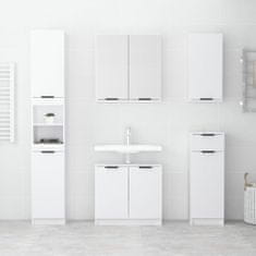 Vidaxl 5dílná sada koupelnových skříněk bílá kompozitní dřevo