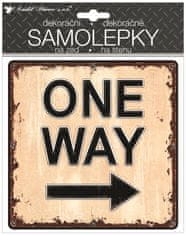 Anděl Přerov Samolepicí plastická cedulka One Way 18 x 23 cm