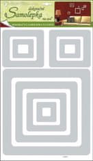 Anděl Přerov Samolepky na zeď čtverce 3D-EVA,stříbrný glitr, 41x29x0,4cm