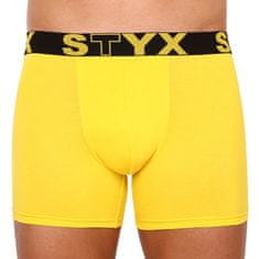 Styx Pánské boxerky long sportovní guma žluté (U1068) - velikost XXL