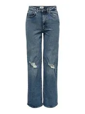 ONLY Dámské džíny ONLJUICY Wide Leg Fit 15258252 Dark Medium Blue Denim (Velikost 26/32)