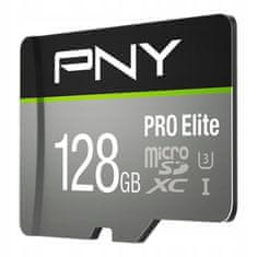 PNY Paměťová karta microSD PRO Elite 128 GB + adaptér