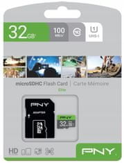 PNY Paměťová karta microSDHC Elite 32 GB + adaptér