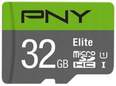 PNY Paměťová karta microSDHC Elite 32 GB + adaptér