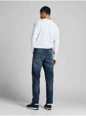 Jack&Jones Tmavě modré pánské straight fit džíny Jack & Jones Mike 31/32