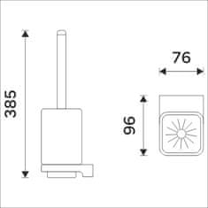 NIMCO Maya černá MAC 29094CN-90 Toaletní WC kartáč - Nimco