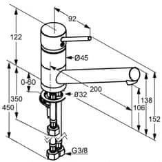 Kludi KLUDI SCOPE Dřezová baterie pro beztlaký ohřívač, chrom 339390575 - Kludi