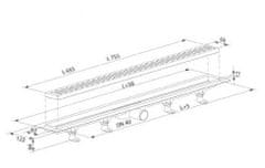 ANIMA Odtokový žlab PVC, rošt nerez včetně sifonu 80 cm ZLAB80 - Anima