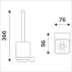 NIMCO Maya černá MAC 29094KN-90 Toaletní WC kartáč - Nimco