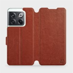 Mobiwear Flip pouzdro na mobil OnePlus 10T 5G - C_BRS Brown&Gray